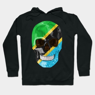 Tanzania Flag Skull - Gift for Tanzanian With Roots From Tanzania Hoodie